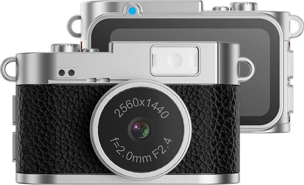 Mini Videocamera 1080P Vintage INF: Portachiavi Nero con Torcia Flash