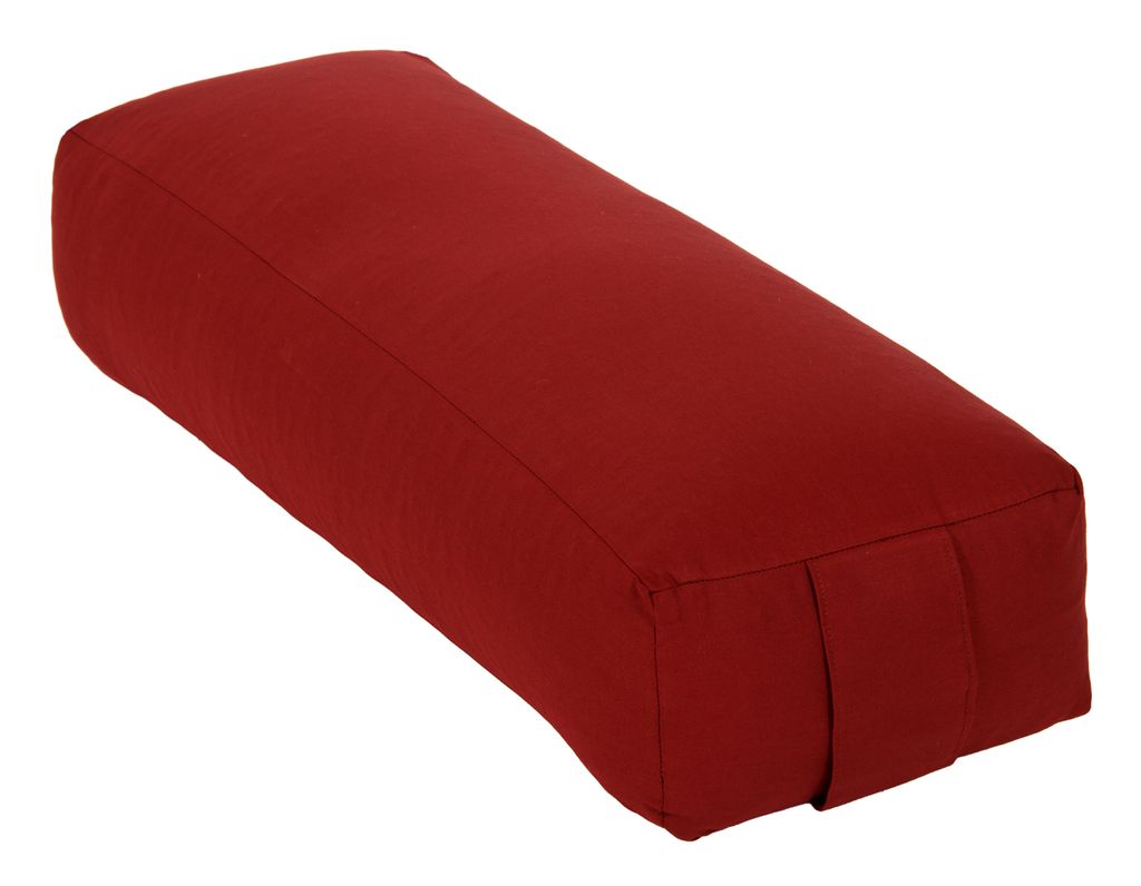 Yoga und Pilates Rechteckbolster D - regional hergestellt, Farbe:bordeaux, Füllmaterial:Buchweizenschalen, Größe:60 x 20 x 14 cm