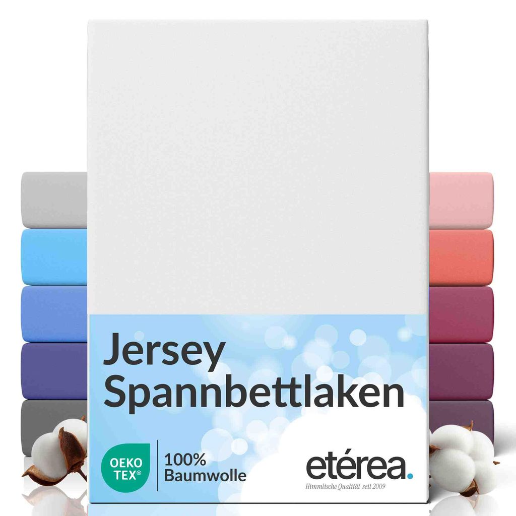 Jersey Spannbettlaken 120x200 cm, 100% Baumwolle Bettlaken, Produktbild 