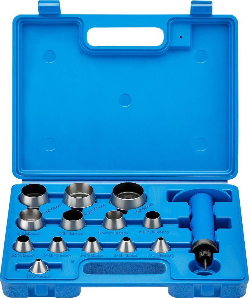 Wiltec Jeu d'emporte pièces à frapper – 13 poinçons creux, Image du produit 