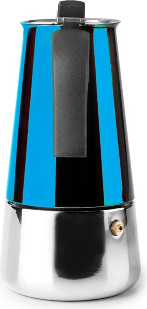 IBILI Moca Blue Espressomachine - 4 Kopjes (185 Ml) Rvs, Geschikt Voor Inductie
