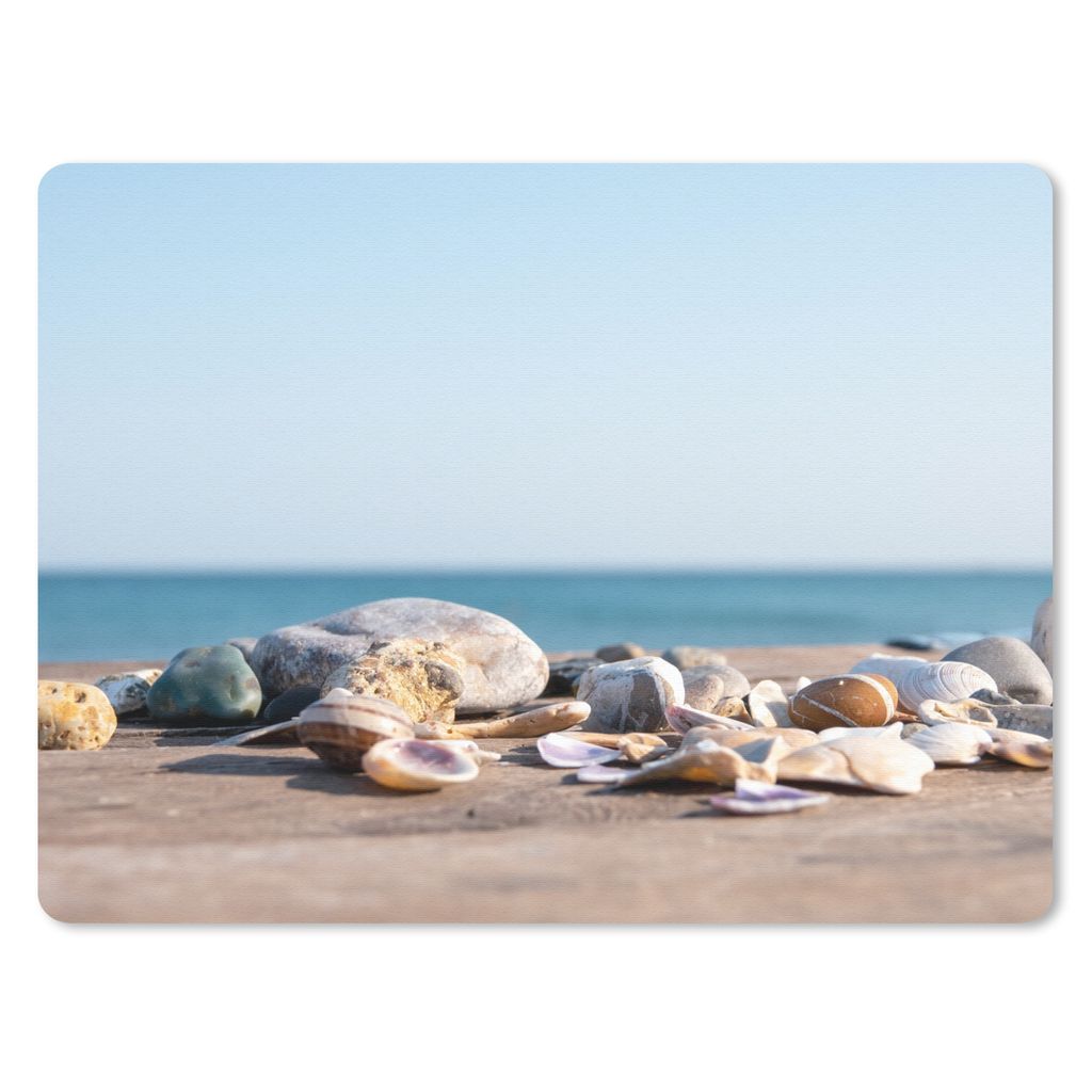 MuchoWow Mauspad Mousepad Muscheln - Strand - Meer - Sommer - Sonne 23x19 cm - Mousepads - Maus Mat - Pad - Mausunterlage - Schreibtischunterlage...