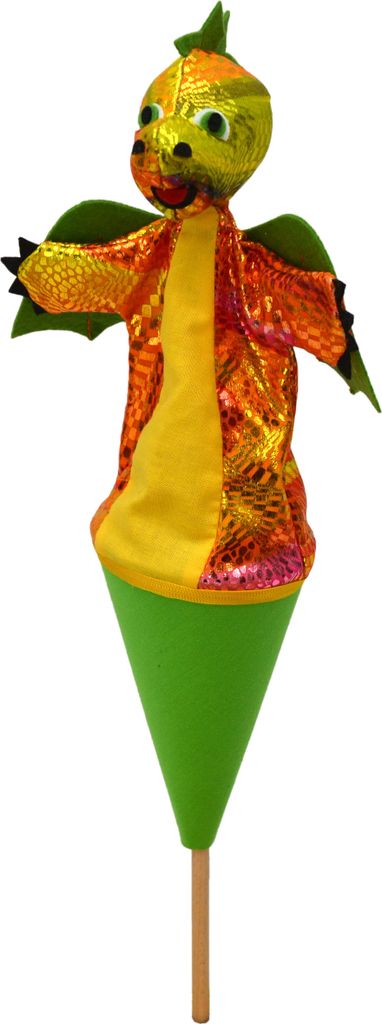 Tütenkasper / Tütenpuppen Drache 36 cm Mehrfarbig, 12478B Produktbild 