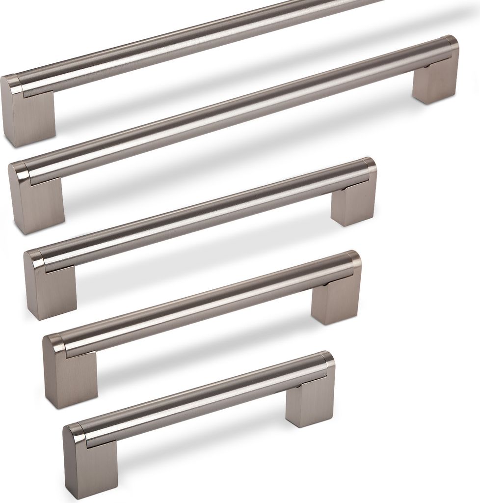 E7 BA 128 mm Edelstahloptik Stangengriff