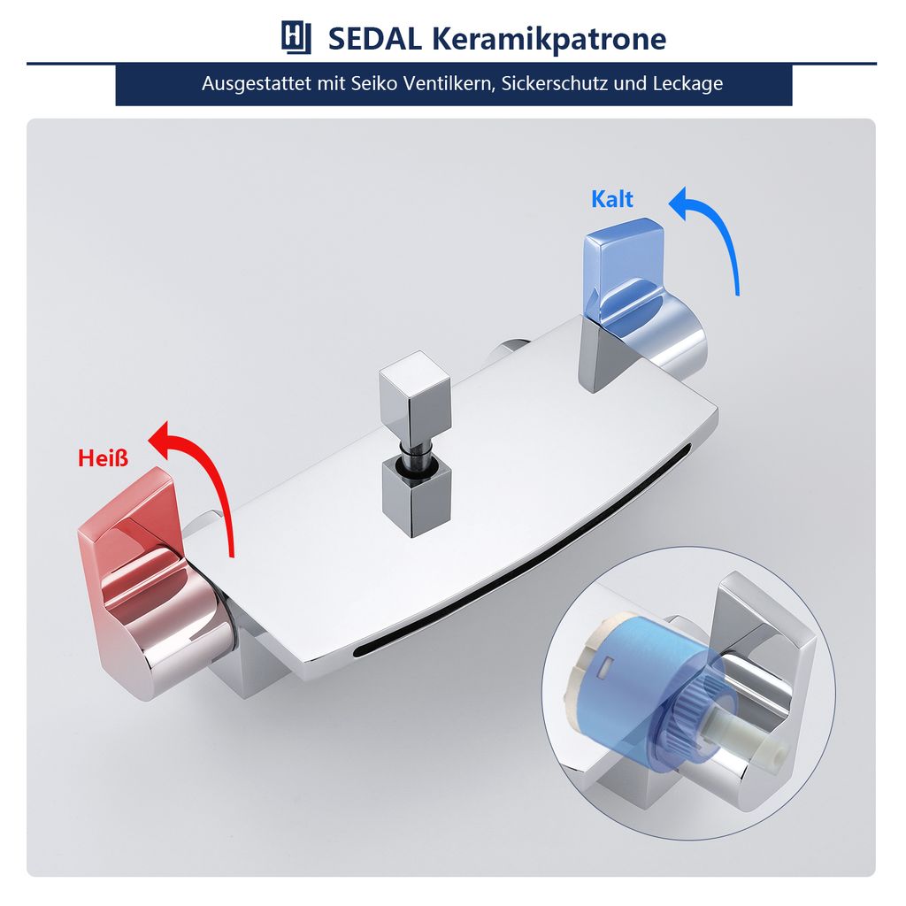 Duschsystem Homelody，Badezimmer Duschgarnitur 2 Produktbild 7