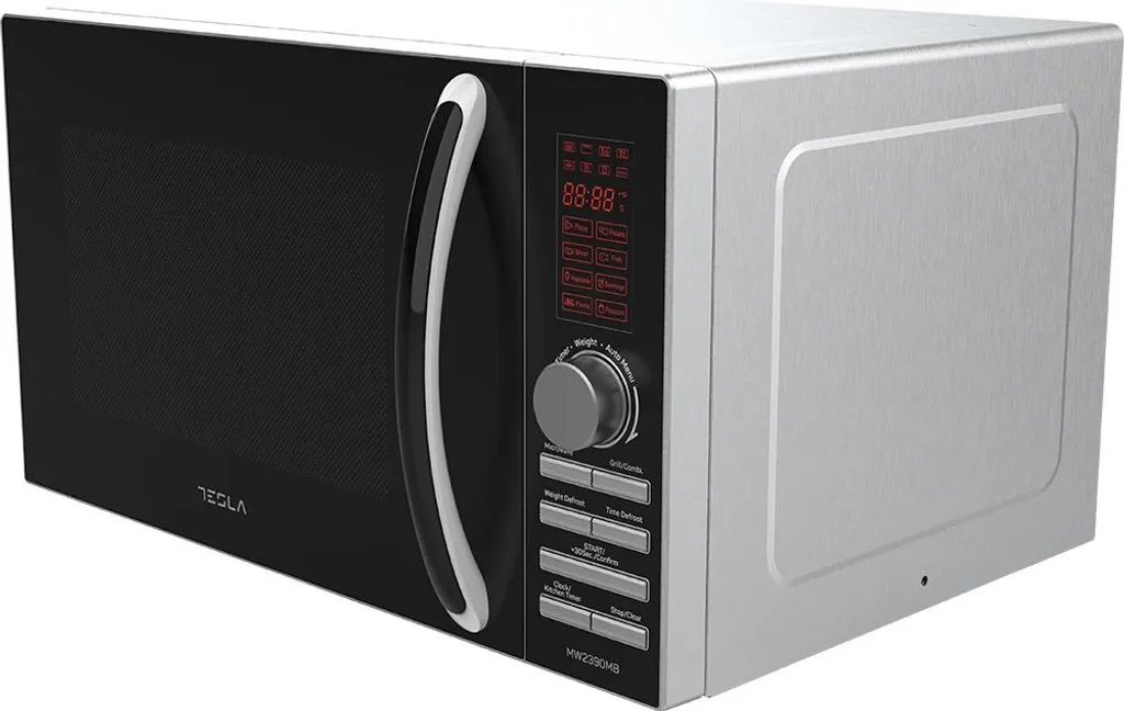 Micro-ondes Tesla 23L Grill 800W - Finition Silver Design Chic - 4