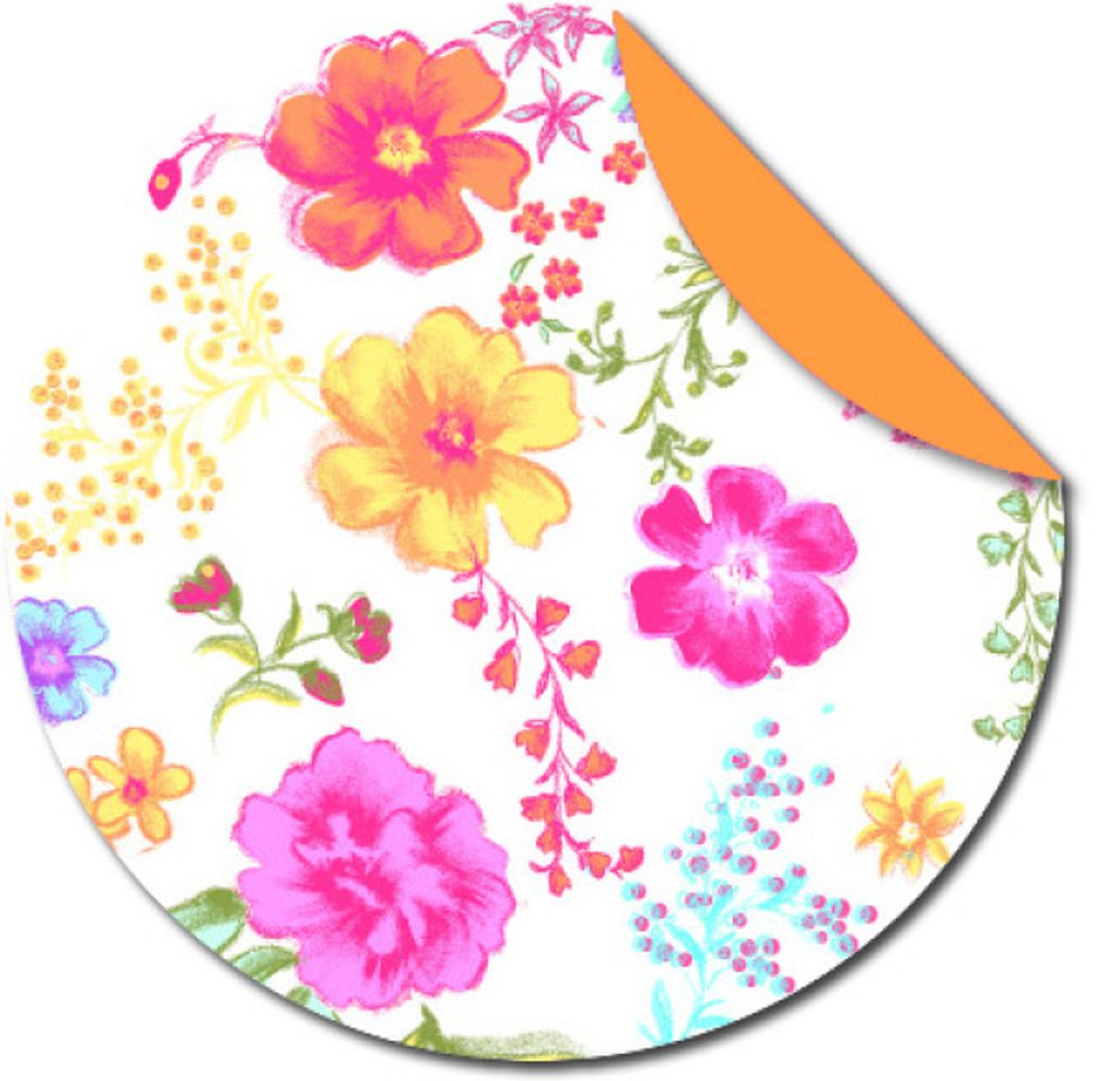 Faltblätter Florentine Romance 80g/qm 10cm rund VE=65 Blatt Motiv 01