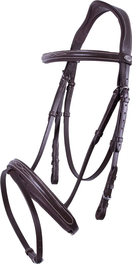 Bridon poney confortable marron foncé - Fini les irritations du cuir