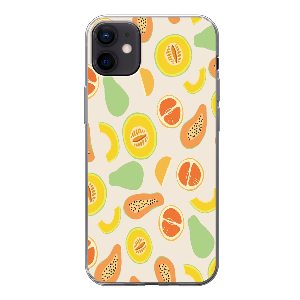 MuchoWow Handyhülle Schutzhülle Hülle für iPhone 12 mini Obst - Muster - Melone Silikon Softcase Handy Hülle - Bild