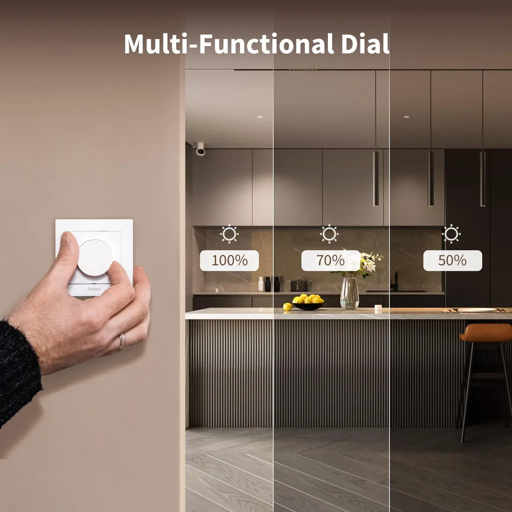 Aqara Dimmer Switch H2 Grey : Interrupteur Variateur Connecté Zigbee - 8