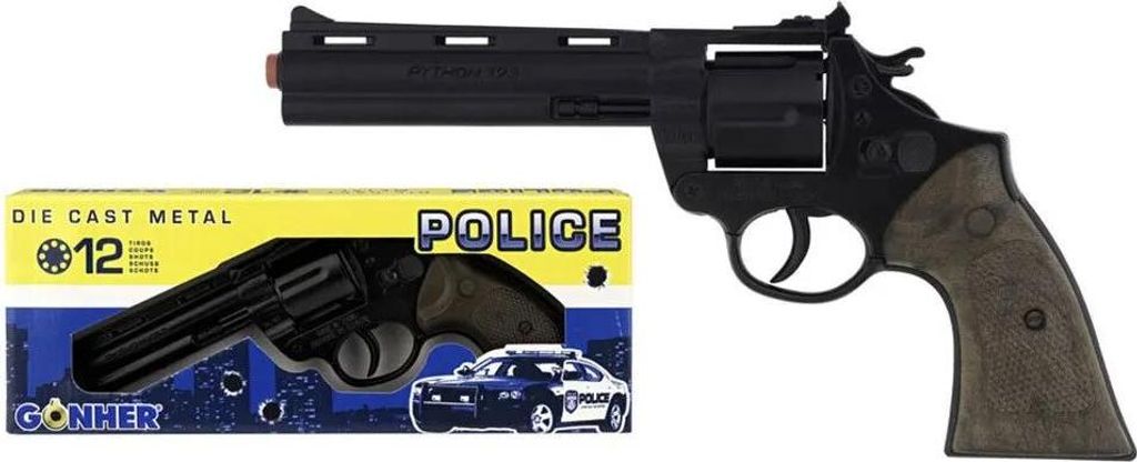 Gonher Police Revolver 12 Shots 123/6 Gewehr Silber Silber One Size