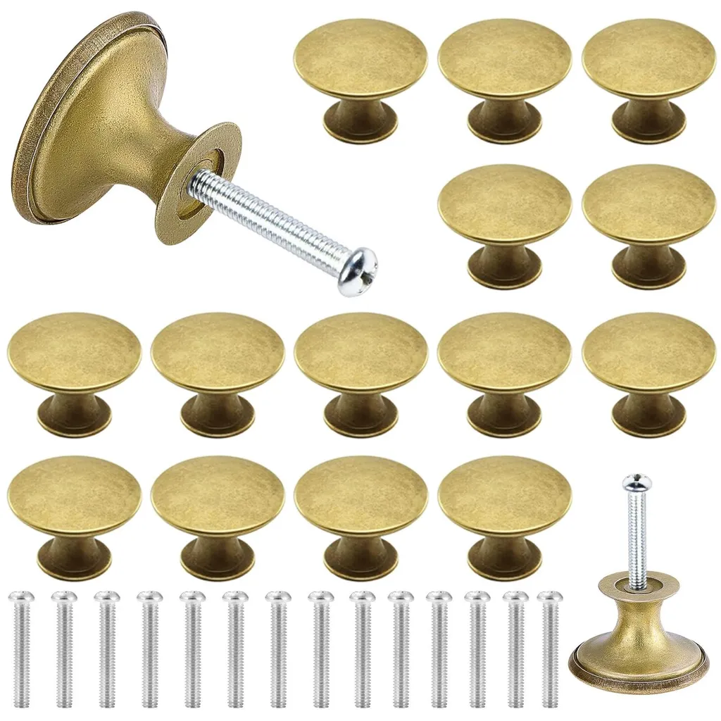 Lot 16 Boutons de Meuble avec Vis pour Rénover vos Placards et Tiroirs