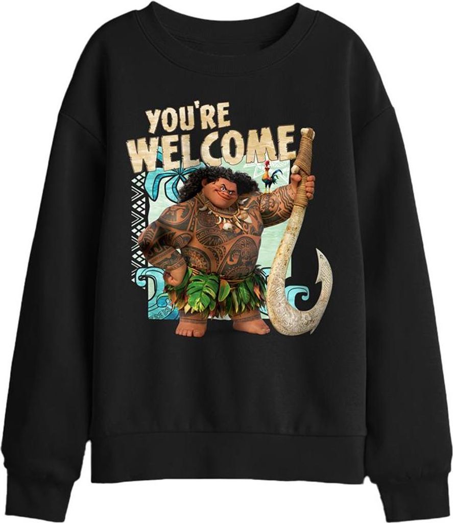 Moana - "You ́re Welcome" Sweatshirt für Kinder TV29357 (152-158) (Schwarz)