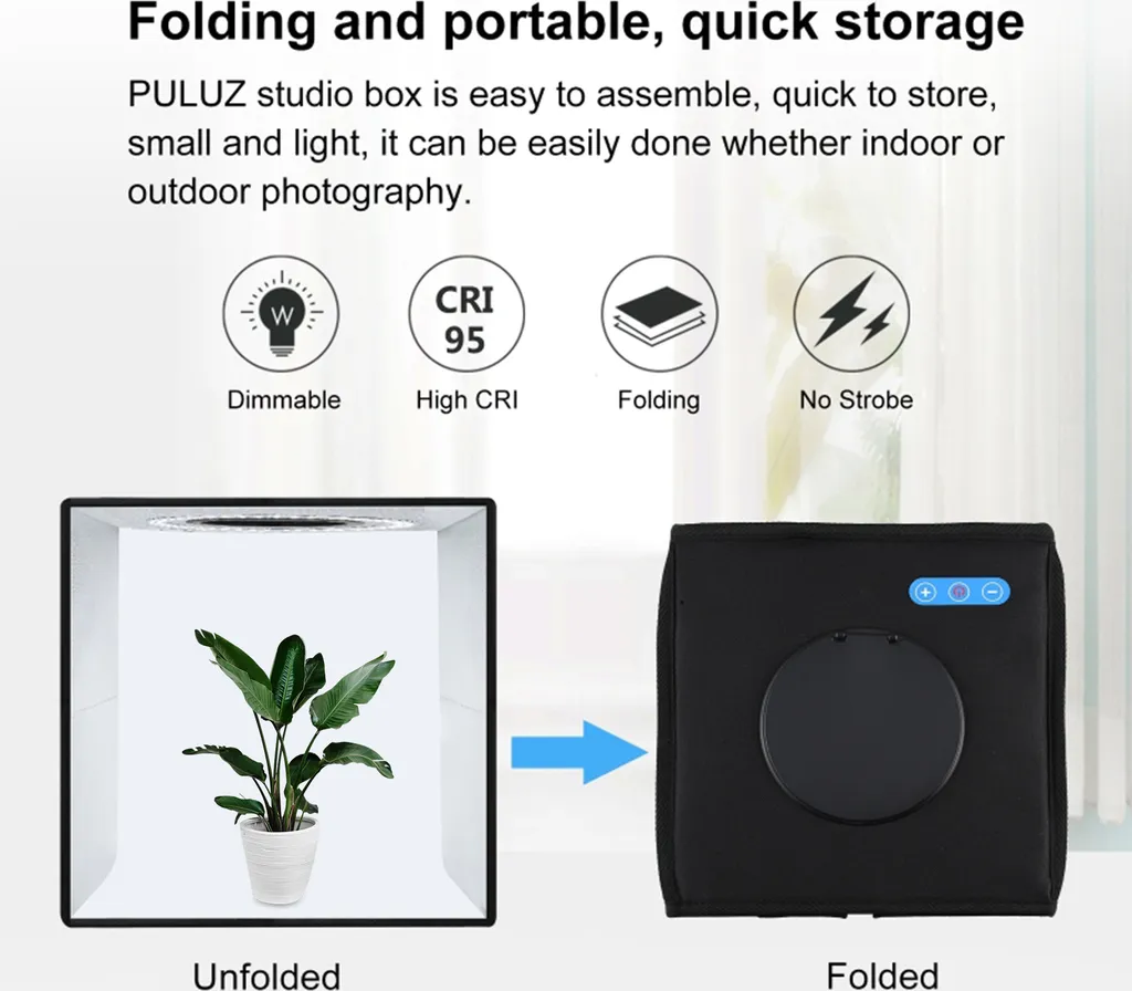Studio Photo Pliable Anti-Reflet - Boîte Softbox pour Photos Objets - 3