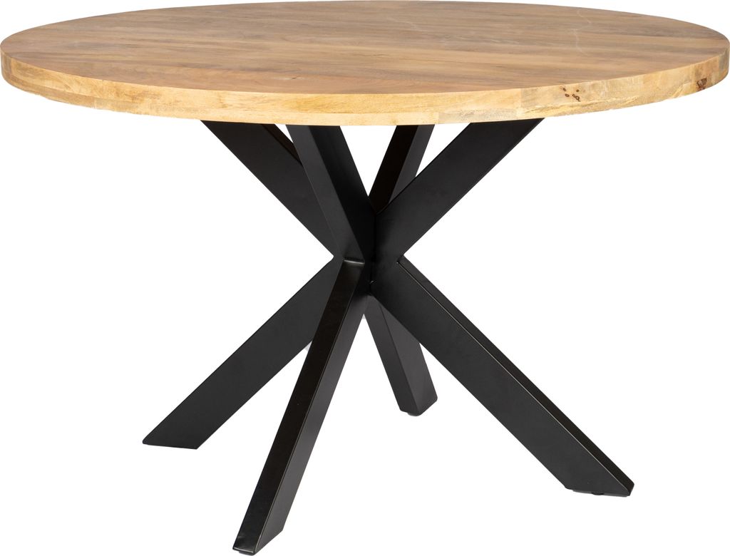 Zita Home Esstisch 120cm rund echtes Massivholz mit Produktbild 1