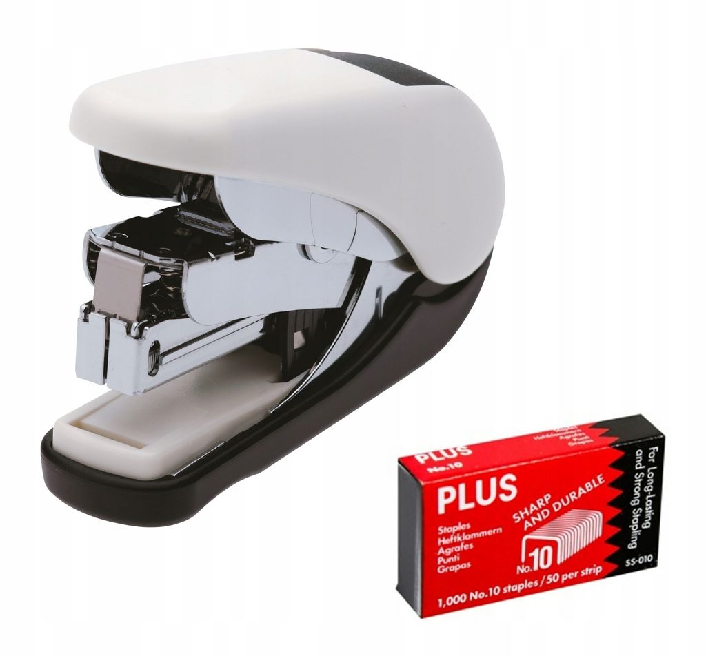 Plus Japan 30592 Mini zszywacz - biały, do 20 kartek Zdjęcie produktu 