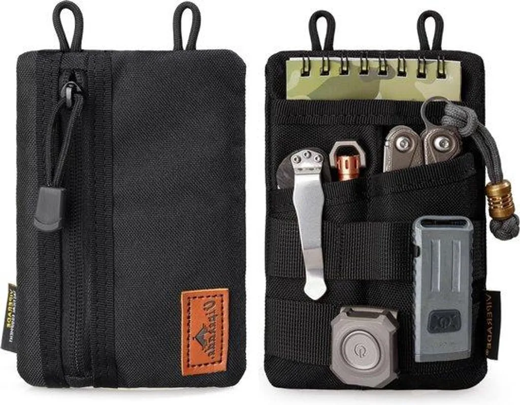 Petite Sacoche Outils EDC Nylon Noir - Pochette Tactique Haute Résistance