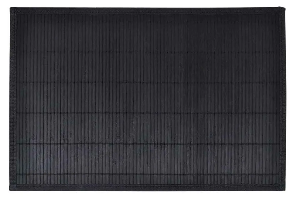 Set 6 Sottopiatti in Bambù Nero 30x45 cm | Eleganza per Cene e Degustazioni