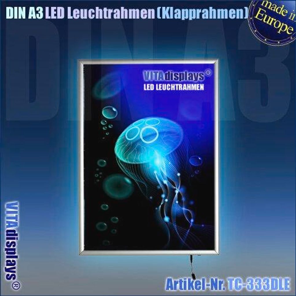 DIN A3 Wechselrahmen LED (25mm Profil)