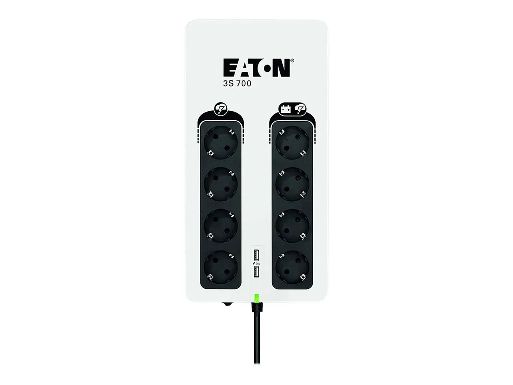 Onduleur Eaton 3S700D 3S 700VA 420W USB avec 8 Prises FR - Protection PC