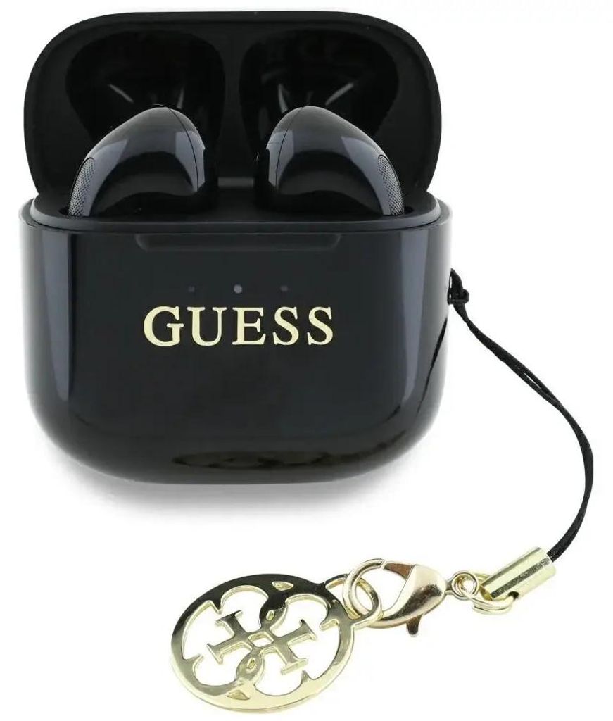 Guess Classic Logo Charm Tws Kabellose Kopfhörer Schwarz  Produktbild 