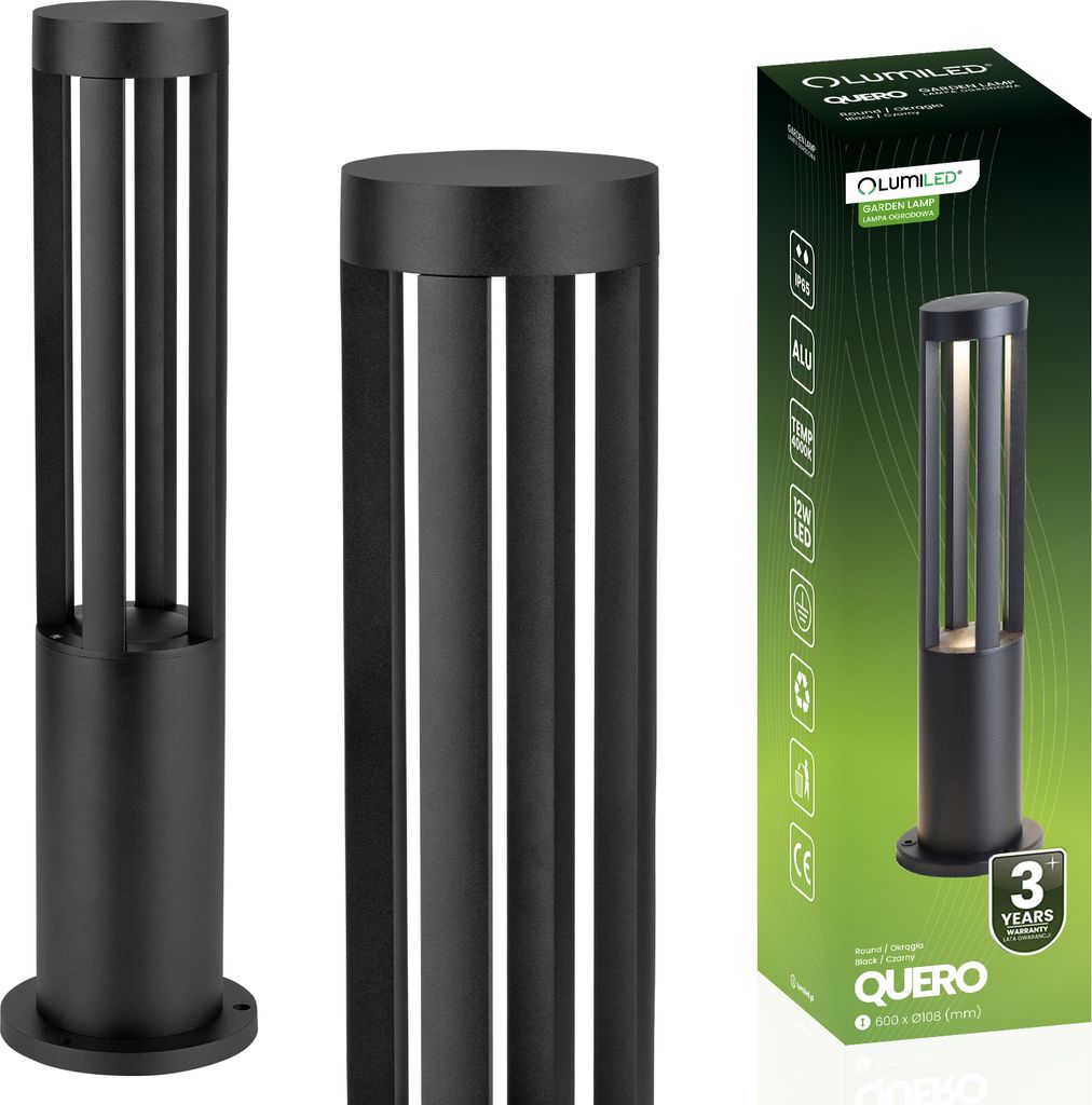 LUMILED luce da sentiero 12W luce da bitta da esterno Immagine del prodotto 