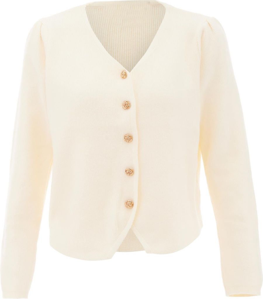 MALUBA Damen Strickjacke - Weiß, XS/S
