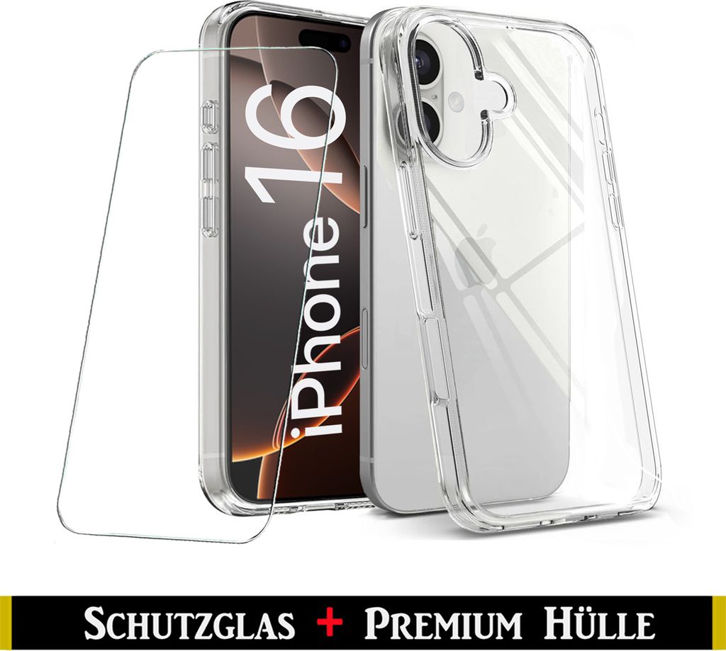 Für Apple iPhone 16 ( 6.1" ) Transparent Silikon Handy Produktbild 
