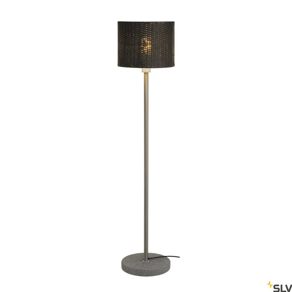 SLV Adegan Manila Lampadaire Extérieur IP44 en Rotin Anthracite E27