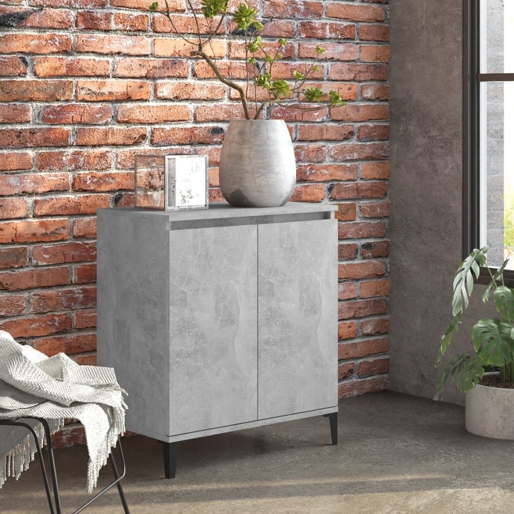 The Living Store Sideboard Betongrau 60x35x70 cm Holzwerkstoff