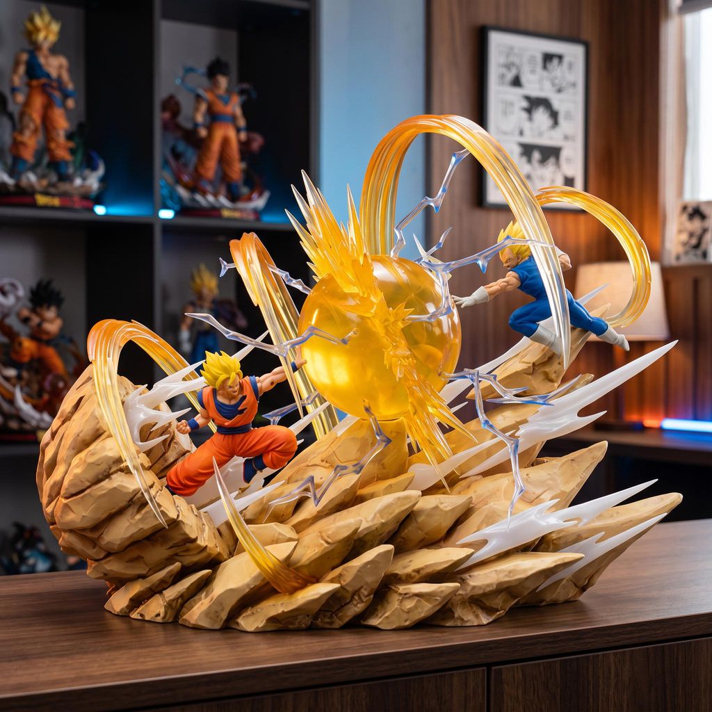 18cm Dragon Ball Z Figur Goku vs Vegeta Action Figur Produktbild  KI-generiertes Bild