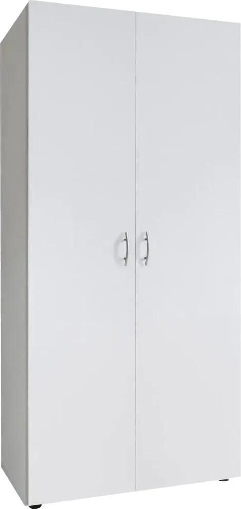 Armoire de rangement Istrana blanche 2 portes pour studio encombré