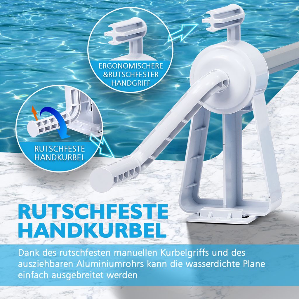 LARS360 1,05m - 6,15 m Pool Aufrollvorrichtung Pool Produktbild 4