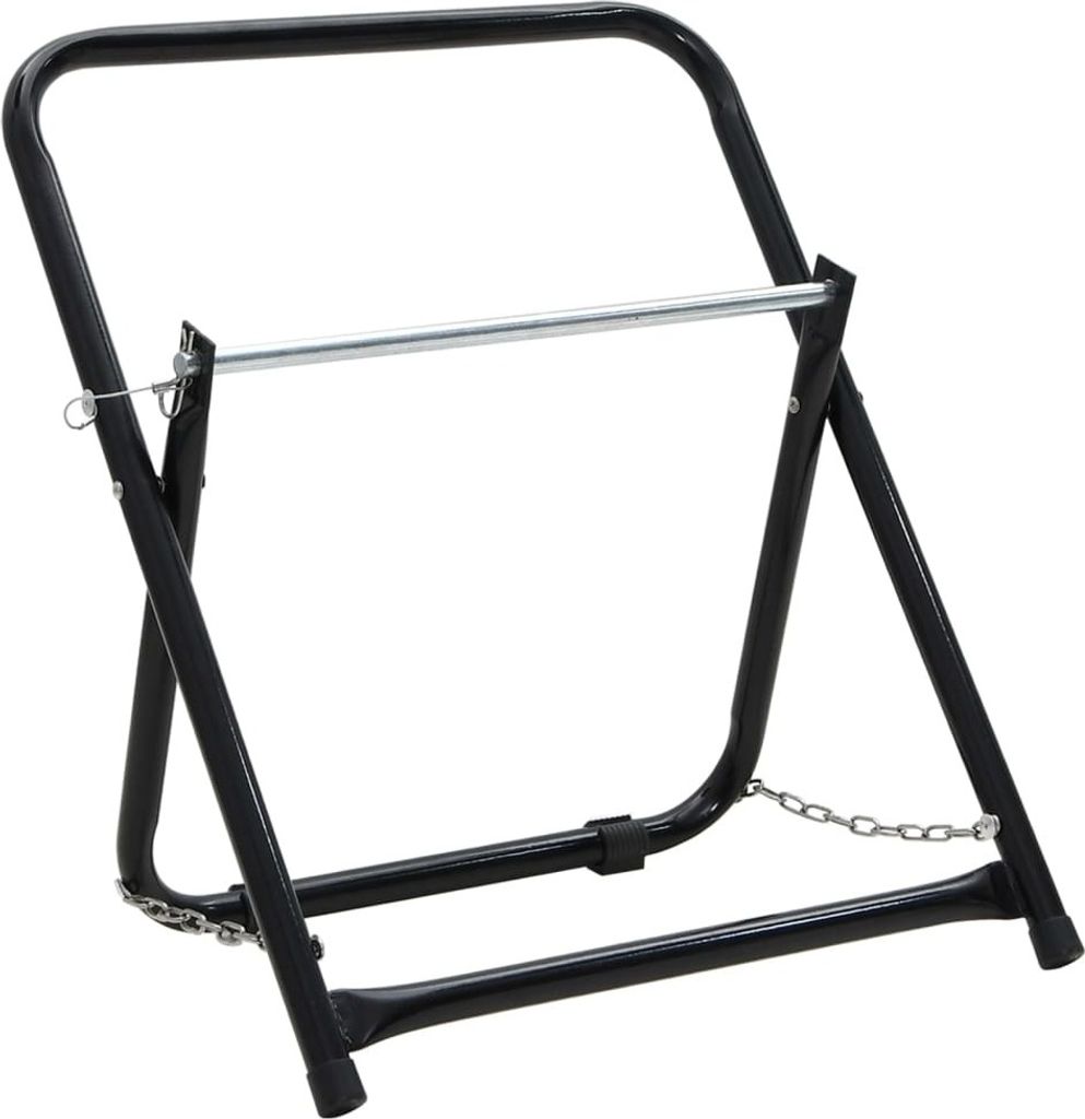 Gartenschläuche - Schlauchwagen 48 cm 45 kg Schwarz Pulverbeschichteter Stahl Möbel21