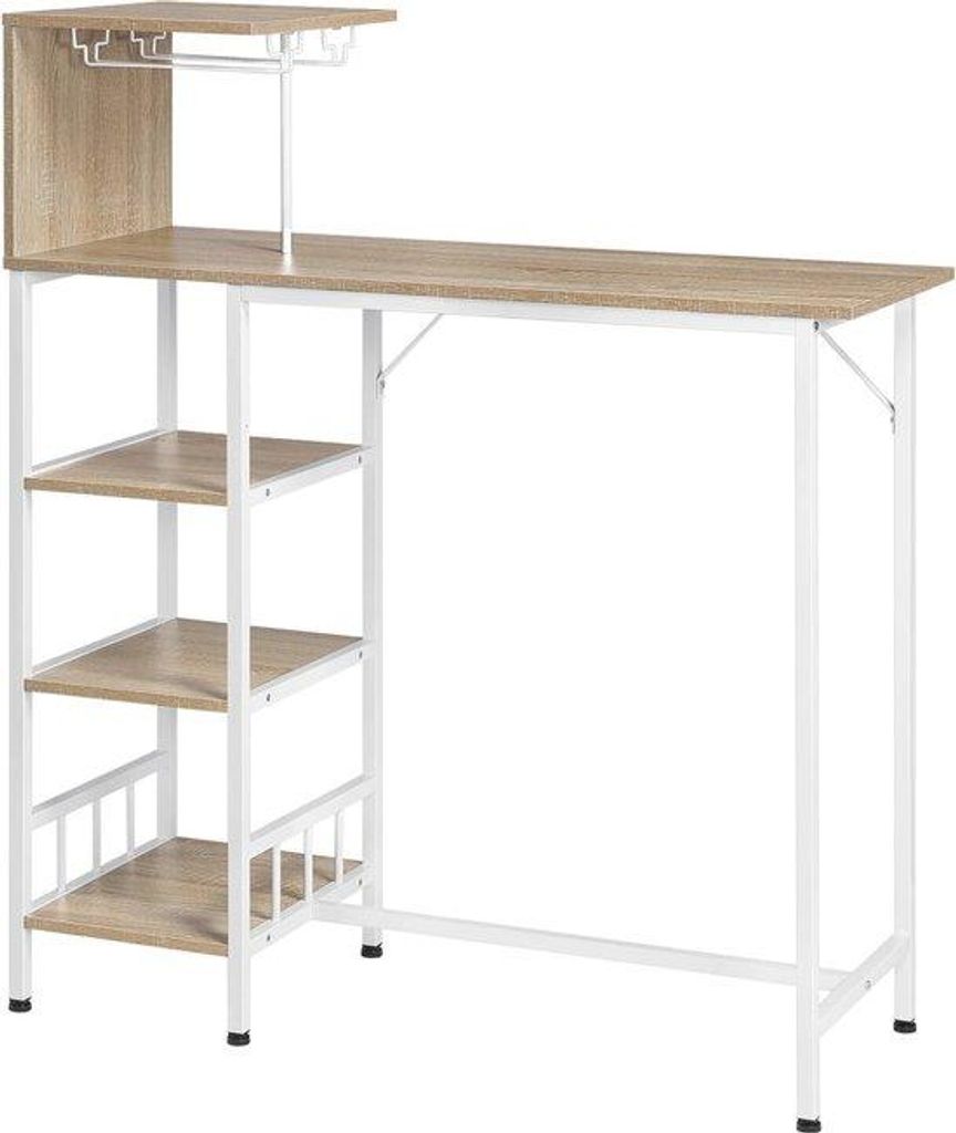 Küchentisch Bistrotisch Holz Stahl hell Eiche 108cm