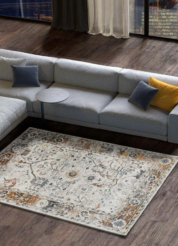 ATTICGO Kurzflorteppich SPRINGS Vintage in Mehrfarbig, 77x150 cm