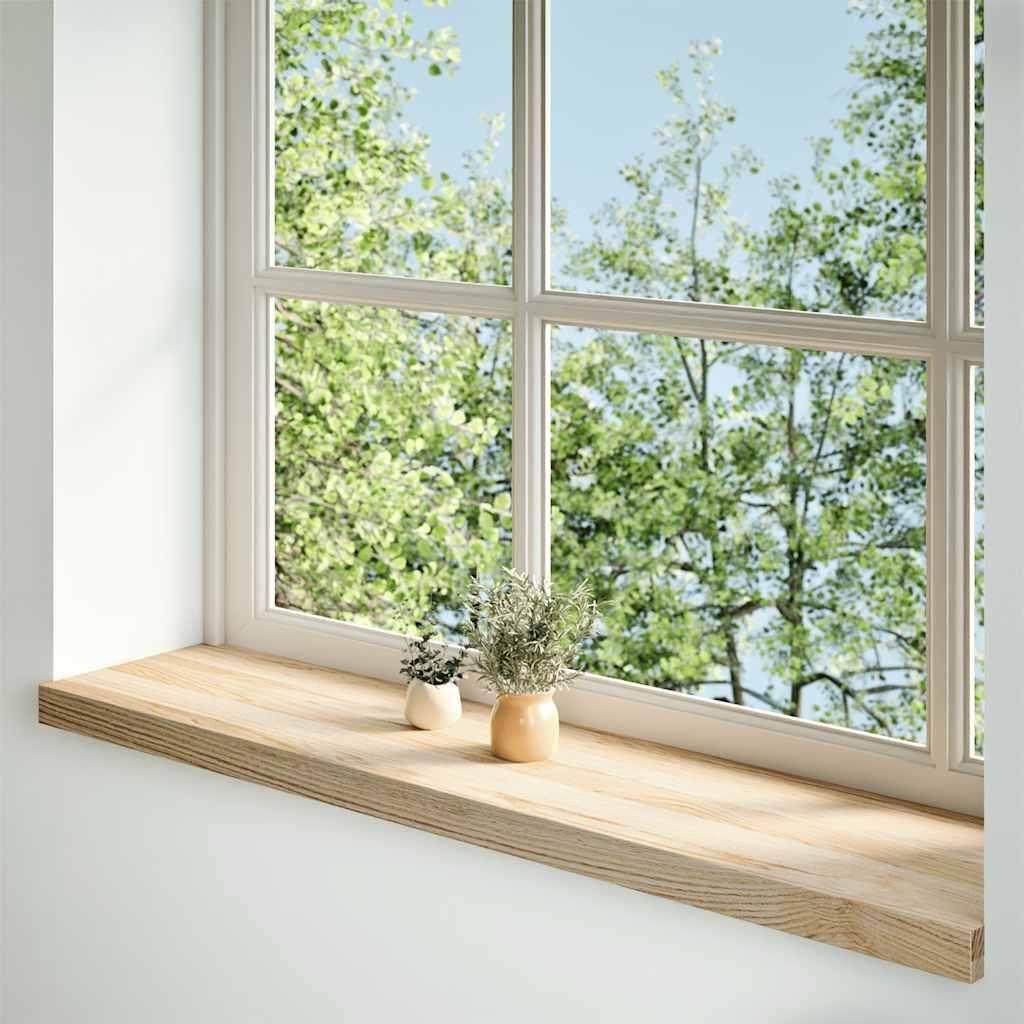 vidaXL Fensterbänke 2 Stk. Unbehandelt 100x30x2 cm Massivholz Eiche