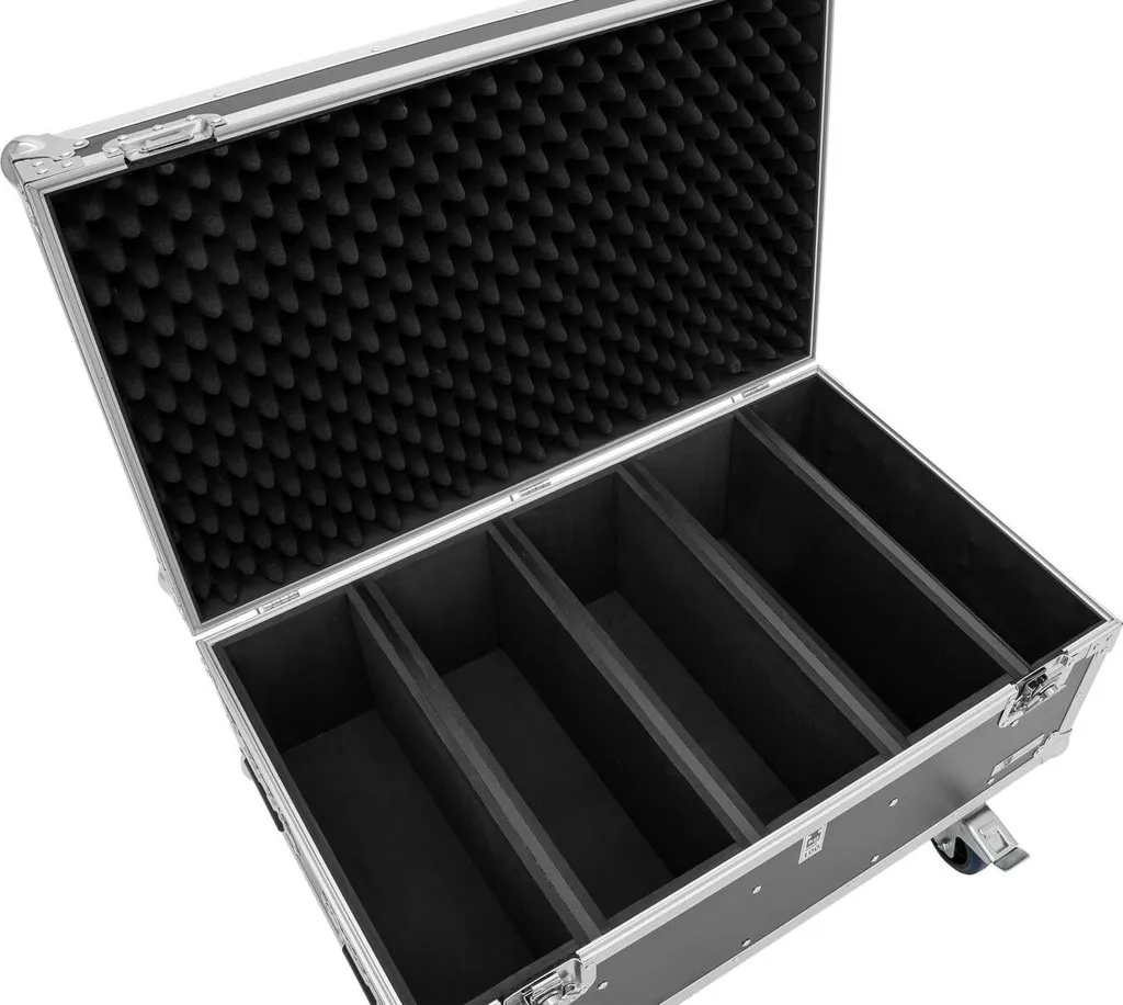 Flightcase 4x LED Strobe SMD PRO avec Intérieur Mousse et Coins Acier