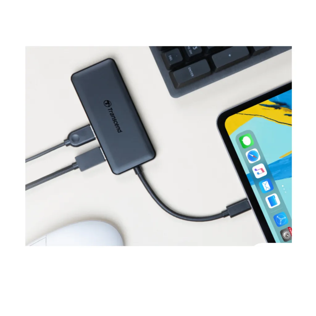 Hub Transcend HUB5C 10Gbps USB 3.1 Gen 2 avec Lecteur de Carte SD et MicroSD