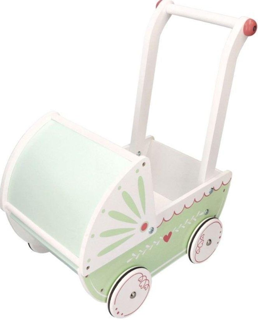 Adam Toys Holzpuppenwagen - mint/weiß Produktbild 