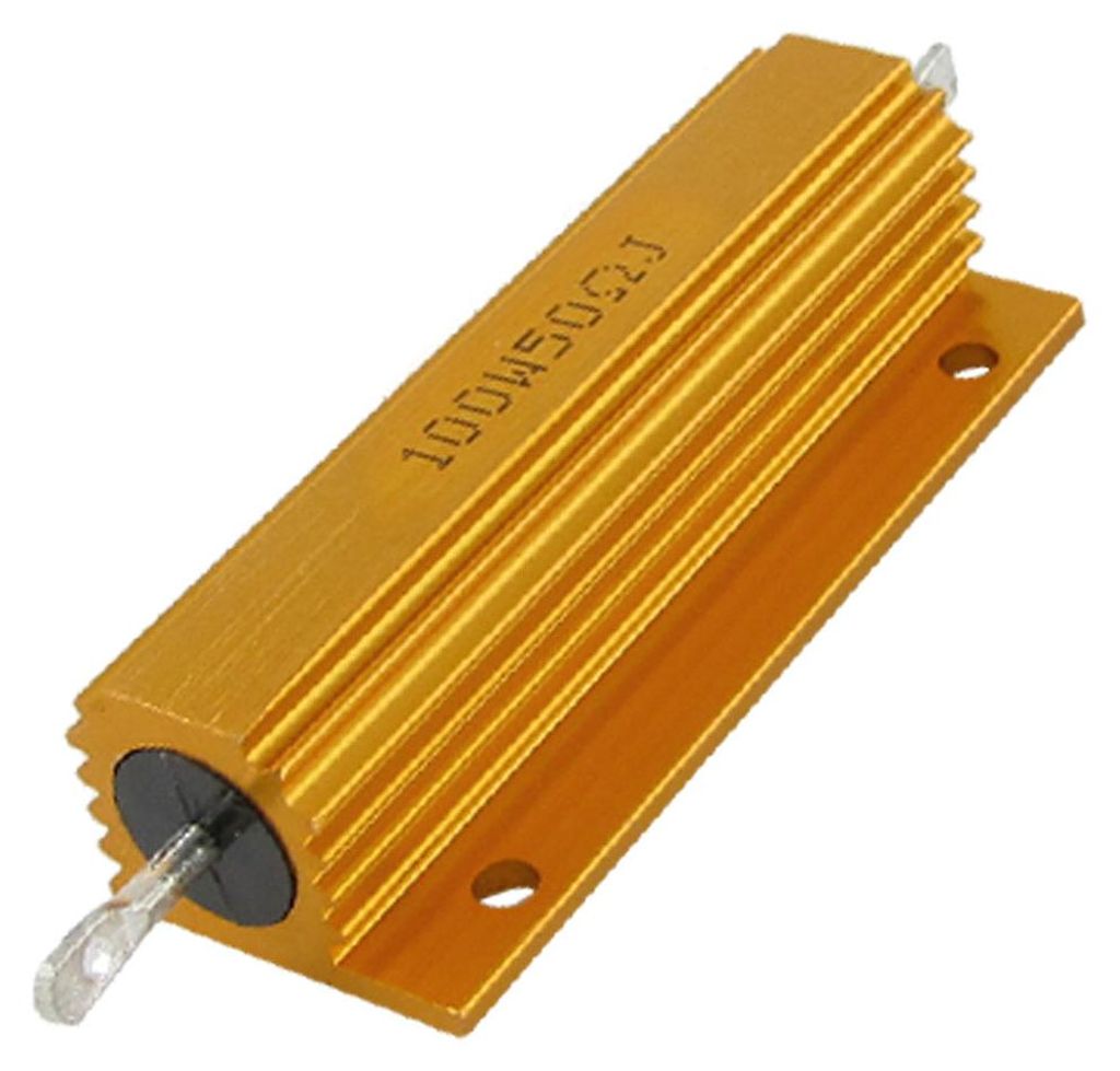 5 % 100W 50 Ohm Widerstand Aluminium bekleideten Widerst?nde Gold Tone
