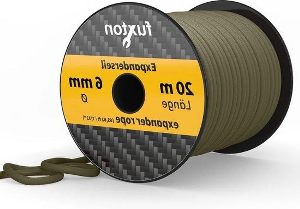Ruban élastique vert olive 6 mm en rouleau de 20 m pour couture robuste