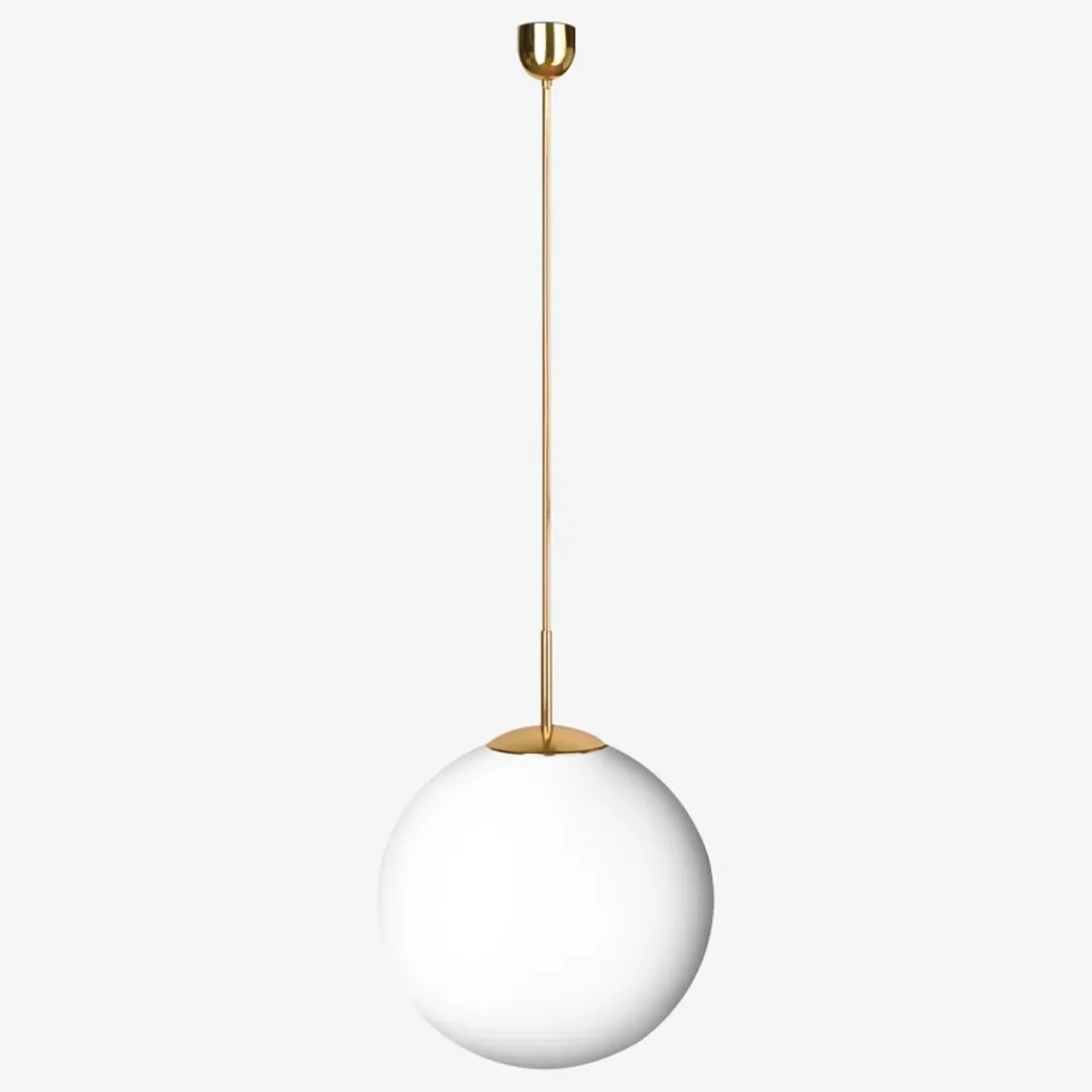 Suspension LUCIS POLARIS ZT 1x100W E27 Verre Opale Laiton ZT.11.300.84