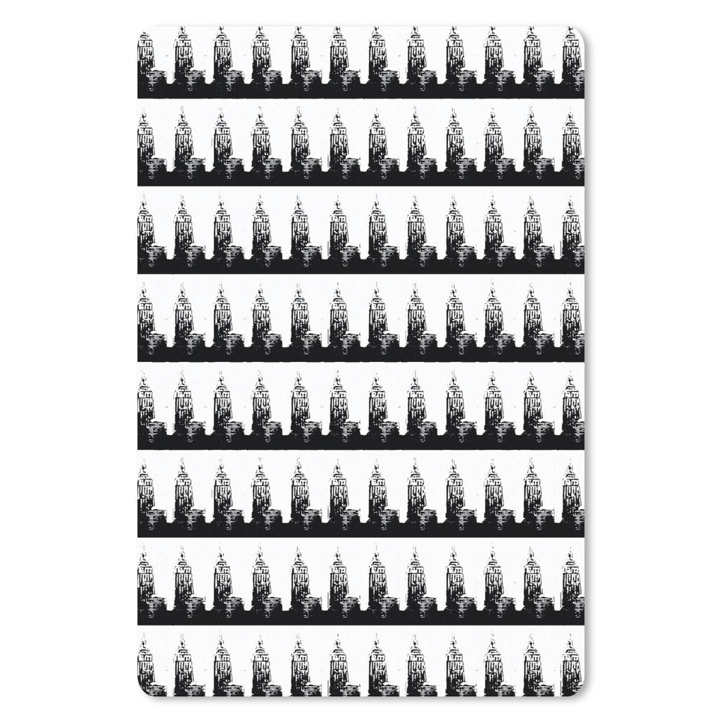 MuchoWow Mauspad Mousepad New York - Muster - Empire State Building 18x27 cm - Mousepads - Maus Mat - Pad - Mausunterlage