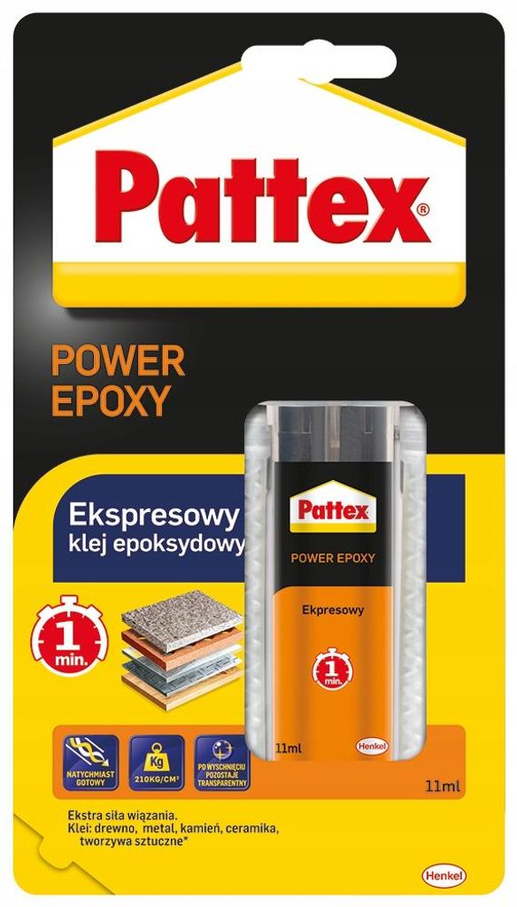 Pattex Epoxy 1min Zweikomponenten Kleber Transparent Schnell Trocknend