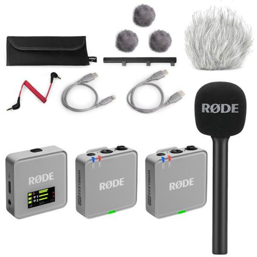 Rode Mikrofon-Funksystem Wireless GO Gen 3 Stone Grau Interview Set 1