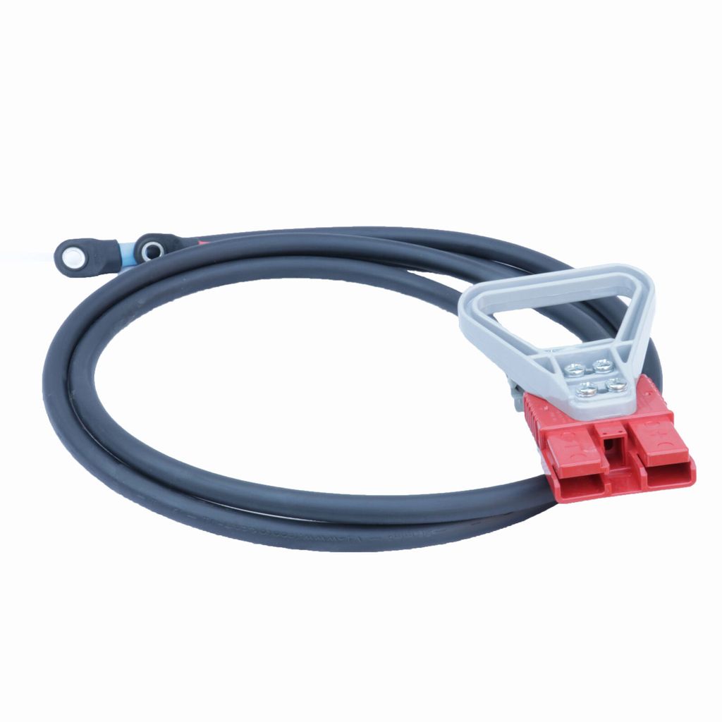 Anderson Flachstecker SBE 160A rot mit Griff und Zugentlastung 50mm² (mit Endableiter 1500mm) (oder ähnlich Anderson)