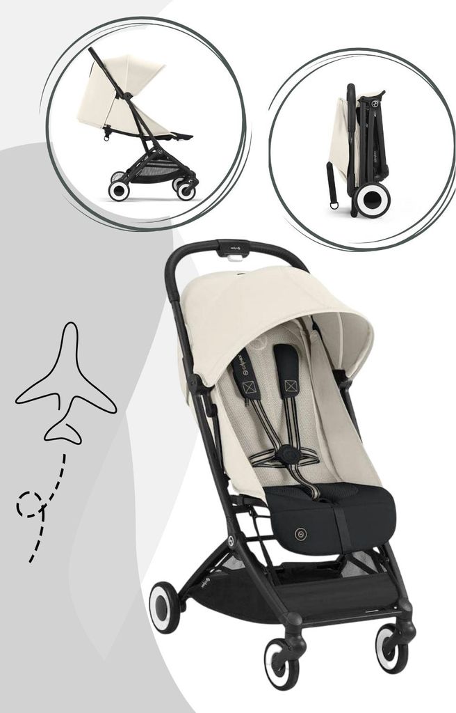 COLUMBUS Buggy Orfeo BLK Canvas White, light beige Produktbild 