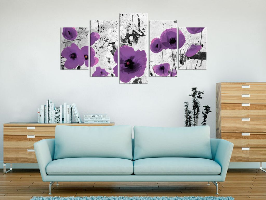 Akustikbild Mohnblumen 200x100 cm Bilder Akustikschaum Produktbild 