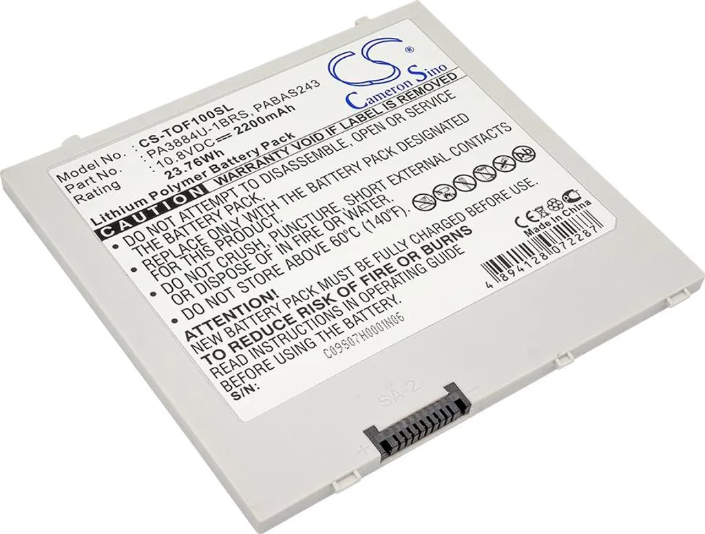 Batterie TECHTEK pour Toshiba Thrive AT100 AT105-T1032 22.2Wh Li-ion